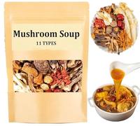 Soup Package of 11 Types of Mushrooms - Dry Abalone Nutritious, Nutritious Mushroom and Herb Soup Set, Everyday Nourishing Liver Herb Soup, 45g/Bag (1 Bag)