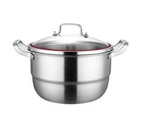 Soup Pot 304 Stainless Steel Soup Pot Five-Layer Composite Steel Non-Stick Pan Uncoated Stockpot Thicken Cookware Cooker Home Pot Perfect for Breakfast Frying Pan