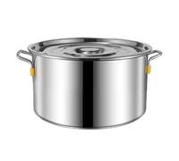 Soup Pot, Pasta Pot, Soup Bucket Made of Stainless Steel, Round, Soup Pot with Large Capacity Lid, Cooking Pot, Steam Cookware, Stew, Preserving Pot, Sauce Pot for Oil, Soup, Brine, Pasta