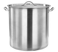 Soup Pot Stainless Steel 98 L 50 x 50 cm with Lid and Handles for Cooker, Induction, Electric Hob, Ideal for Cooking Soup, Stew, Goulash, Pasta and Vegetables in Professional and Home Kitchen