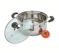 Soup Pot Stainless Steel Compound Bottom Cooker Multi Stove Application Thickening stew Pot Noodle pan Home Pot Perfect for Breakfast Frying Pan