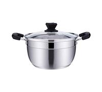 Soup Pot stew 304 Stainless Steel Thickened Double Bottom Pot Home Cooking Gas Cooker for Mother's Day Thickening stew Pot Noodle pan Home Pot Frying Pan