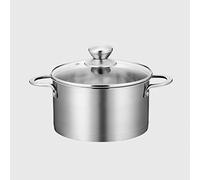 Soup Pot stew Pot Simple 304 Stainless Steel Complex Bottom 20cm Binaural Thicken Cookware Induction Cooker Home Pot Perfect for Breakfast Frying Pan