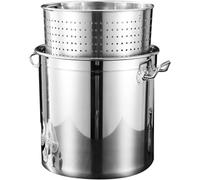 Soup Pot Turkey Fryer Pot with Basket Stainless Steel Soup Bucket Cooking Pot for Crawfish, Crab, Lobster, Shrimp and Turkey Fryer,35cmx35cm ，40cmx40cm