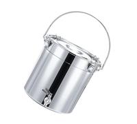 Soup Pot with Lid - Stock Pot with Spigot, Wine Tank with Tap, 201 Stainless Steel Soup Bucket/Sealed Bucket/Transportation Bucket, for Water Milk Tea Milk Storage Bucket,12L