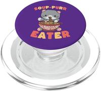 Soup-Purr Eater Cat Eating Ramen Noodles Kawaii Cute Funny PopSockets PopGrip for MagSafe