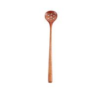 Soup Spoon, Wooden Long Handle Spoon, Wood Tableware Scoop Long Handle Sauce Spoon Stir Spoon Cooking Utensil(A)