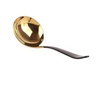 Soup Spoons Stainless Steel, Stainless Steel Cooking Round Spoon Stainless Steel Ladle Spoon with Sturdy Handle Spatula Spoon for Broth, Soup, Stew, Dessert, Oatmeal, Cereal
