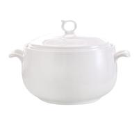 Soup Tureen 3000ml Round Ceramic Serving Bowls with Lids Heat-Resistant Soup Bowls with Handles Microwave Safe for Restaurant Home Kitchen