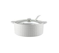 Soup Tureen Set with Lid and Ladle, 2L Ceramic Serving Tureen, Porcelain, Microwave and Dishwasher Safe, Serving Bowls with Double Handles