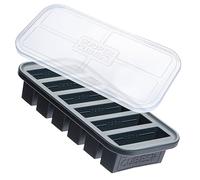 Souper Cubes 1/2 Cup Silicone Freezer Tray with Lid - Easy Meal Prep Container and Kitchen Storage Solution - Silicone Mold for Soup and Food Storage - Charcoal - 1-Pack