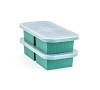 Souper Cubes 2 Cup Silicone Freezer Moulds For Food with Lids, Kale, 2-Pack