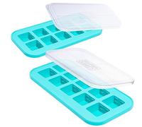 Souper Cubes 2 Tbsp Silicone Freezer Tray With Lid - Easy Meal Prep Container and Kitchen Storage Solution - Silicone Mold for Soup and Food Storage - Aqua - 1-Pack