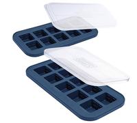 Souper Cubes 30mL 2 Tbsp Silicone Freezer Mould with Lid, Blueberry, 2 Pack