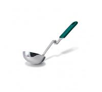 Souper Cubes + Lori Greiner No Mess Stainless Steel Soup Ladle with Silicone Handle - Metal Soup Ladle with No Mess Design That Hooks on Side of Any Pot - Kale