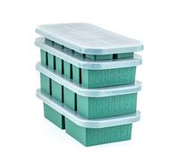 Souper Cubes Silicone Freezer Molds Gift Set with 2 Tbsp, 1/2, 1, and 2 Cup Silicone Freezer Trays With Lids - Meal Prep and Kitchen Essentials Bundle - Kale