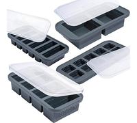 Souper Cubes Silicone Freezer Mould Gift Set - 4-Pack Bundle - Charcoal