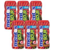 Sour 15pcs Strawberry Gum 30g x 6, Sugar Free Chewing Snack, Liquid Fruit Centre with Welari Thank You Card | (6pack)