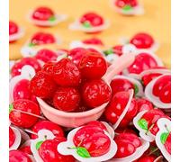 Sour and sweet dried plums, candy,Rock Candy Citrus, Black Sour Plum, Yangmei, Cherry, Candied Fruit, preserved fruit,Plum Cakes,Instant Snacks,gift (Cherry flavored plum fruit,100g)
