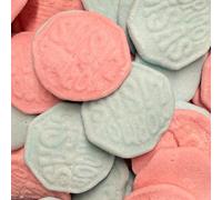 Sour Bubblegum Foam Badges (Swedish) 500g Share Bag by The Gourmet Sweet Company