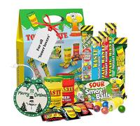 Sour Candy Selection Sweets Multipack - Delicious & Chewing Sour Candy Sweets Hamper 295g & Topline Tree Ornament. Great for Christmas Gifts, Birthdays also for Stocking Fillers