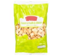 Sour Cream & Chive Flavoured Savoury Nibbles, Vegan Bite-Sized Crackers, 200g Pack, Light and Crispy Texture, Resealable Bag