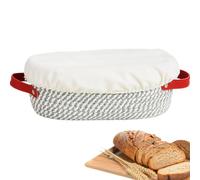 Sour Dough Bread Basket,Sour Dough Bowl Proofing Basket | Bakery Baking Supplies, Double-Handle Bread Rising Box Liner and Cloth Cover for Pastry Storage