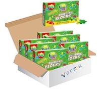 Sour Gummy Building Blocks Theatre Box 100g - Mixed Fruit Flavoured Edible Candy Bricks for Kids & Adults (6 x Box, Sour Gummy BuildingBlocks)