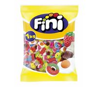 Sour Gummy Mix 1kg FINI - Assorted Fizzy & Tangy Jelly Sweets - Colourful Soft Pick ‘n’ Mix Style Candy Bag