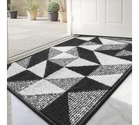 Sour Lemon Door Mat 50x80cm - Washable Non Slip Doormat Indoor, Super Absorbent Dirt Trapper Rug Door Mats for Entrance, Triangle pattern Floor Mat For Front Back Door, Kitchen, Pets