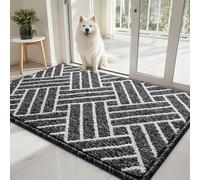 Sour Lemon Door Mat 80x120cm - Washable Non Slip Doormat Indoor, Super Absorbent Dirt Trapper Rug Door Mats for Entrance, Line pattern Floor Mat For Front Back Door, Kitchen, Pets