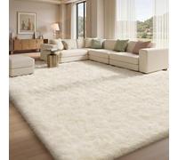 Sour Lemon Large Cream Rug for Living Room 275x370, Shaggy Rugs for Bedroom