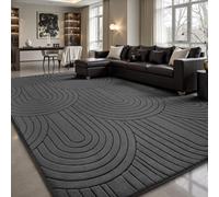 Sour Lemon Rugs Living Room 140x200cm,3D Semicircular pattern Grey Area Rugs for Bedroom,Extra Large Rugs for living room,Machine Washable Anti Slip Short Pile Rug for Kids Room Bedroom