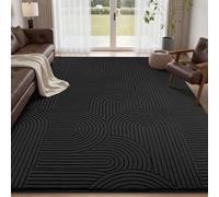 Sour Lemon Rugs Living Room 240x300cm, Black Extra Large Rug for Bedroom