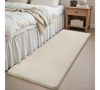 Sour Lemon Rugs Living Room 60x200cm, Cream Shaggy Fluffy Bedside Rug, Short Pile Soft Runner Rugs, Anti-Slip Washable Area Rug, Modern Floor Carpets for Kids Room Bedroom Hallway Entryway