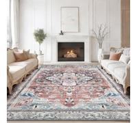 Sour Lemon Rugs Living Room Large, Boho Rug Vintage Carpet, Red 200x300cm