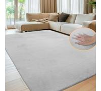 Sour Lemon Soft Living Room Rug, Smooth Rug Made of Rabbit Fur, Short Pile, Non-Slip, Modern Non-Slip Carpet for Bedroom, Luxurious Room Decoration, Fluffy Rug Area, 160 x 230 cm