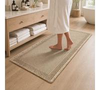 Sour Lemon Waffle Bath Mat Large Non Slip Absorbent Washable Mats 60x120cm