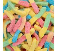 Sour Neon Gummy Worms Candy Assorted Fruit Flavours 2lb Pack