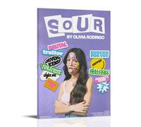 Sour Olivia RodrigoRetro Style Poster Canvas Wall Art Vintage Asian Decor Print for Bedroom & Living Room Decorations20x30inch(50x75cm) Frame-style