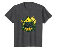 Sour Patch Lemon Kawaii Fruit Graphic T-Shirt, Kids, Dark Heather Grey, 3 Years