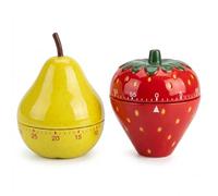 Sour Pear Kitchen Timer Wind Up Cooking Timer, Pear and Strawberry Kitchen Timer Set