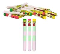 Sour Powder Tubes 15g - Apple, Strawberry & Lemon Flavoured Fizzy Candy - Tangy Powder Sweet Treats - Zdcdy (50 x Tubes)