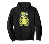 Sour Saves The Day Cocktail Bartender Funny Typography Pullover Hoodie