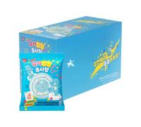 Sour Soda Popping Candy Floss 9g, Korean Fluffy Cotton Candy with Popping Candy & Random Collectible Sticker, Box of 10