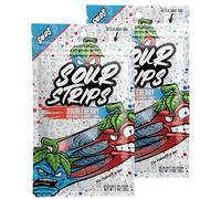 SOUR STRIPS Sour Strips Flavored Sour Candy Strips, Deliciously Sour Chewy Candy Belts, Vegetarian Candies, 2 Pack (Doubleberry (2 Pack))