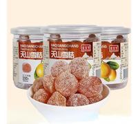 Sour&Sweet Preserved Fruits 7.05oz/200g, Tianshan Snow Orange Dry, Rock Sugar Kumquat Candied Fruit, Candied Kumquat, Dried Fruit, Casual Candy Snacks, Dim Sum, Healthy Vegetarian, Gift (2 Can)