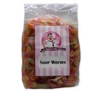 Sour Worms 1KG Fruit Flavoured Novelty Jellies With A Sour Coating
