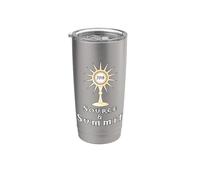 Source and Summit: Holy Eucharist in Monstrance Imagery Stainless Steel Insulated Tumbler