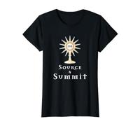 Source and Summit: Holy Eucharist in Monstrance Imagery Value Graphic T-Shirt, Women, Black, M